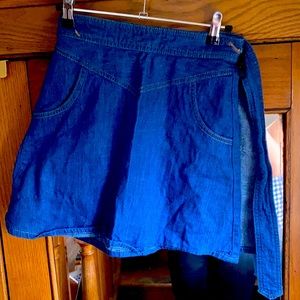 Zara denim mini skirt